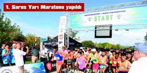 1. SAROS YARI MARATONU YAPILDI