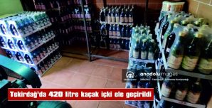 TEKİRDAĞ’DA 420 LİTRE KAÇAK İÇKİ ELE GEÇİRİLDİ