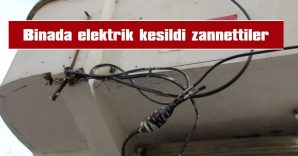 DAHA SONRA ELEKTRİK KABLOLARININ ÇALINDIĞINI GÖRDÜLER