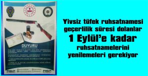 HER TÜFEK İÇİN 4.538 TL CEZAİ İŞLEM UYGULANACAK