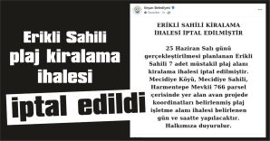 MECİDİYE SAHİLİNDEKİ KİRALAMA İHALESİ İSE İPTAL EDİLMEDİ