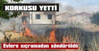 VATANDAŞLAR, HORTUMLARLA SU SIKARAK EVLERİNİ KORUDU