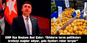 ÇAKIR: “LİMON ÜRETİCİSİNİN SESİNE DUYARSIZLIK FAHİŞ FİYATLARA NEDEN OLDU”