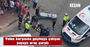 YARALI ADAM, AMBULANSLA HASTANEYE KALDIRILDI