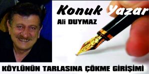 KÖYLÜNÜN TARLASINA ÇÖKME GİRİŞİMİ