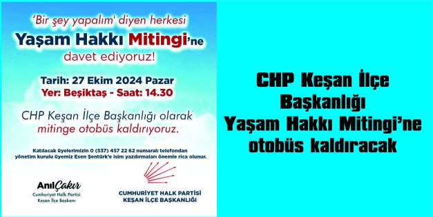 MİTİNG, 27 EKİM 2024 PAZAR GÜNÜ…