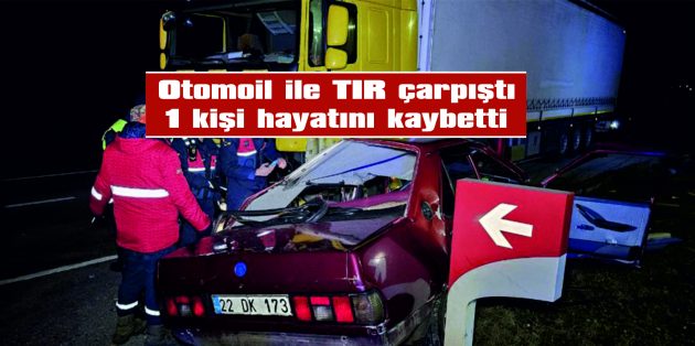 OTOMOBİL SÜRÜCÜSÜ HAYATINI KAYBETTİ